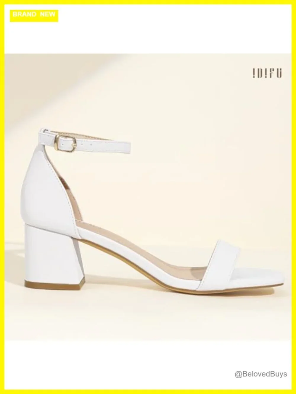 Chunky Block Heel Sandals Square Toe Ankle Strap Dress Shoes
